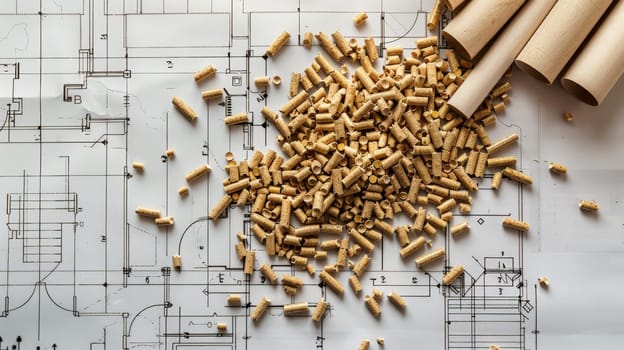 Explore the renewable energy landscape with this stock photo showcasing wood pellets, a clean and regenerative source of biofuel. Modern and eco-friendly, these pellets represent a sustainable solution for reducing carbon emissions and promoting a greener future.
