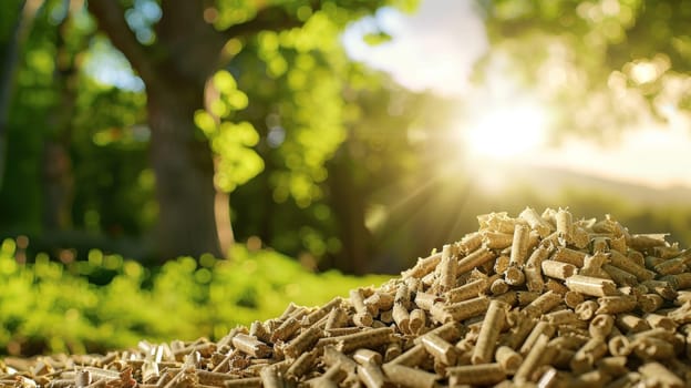 Explore the renewable energy landscape with this stock photo showcasing wood pellets, a clean and regenerative source of biofuel. Modern and eco-friendly, these pellets represent a sustainable solution for reducing carbon emissions and promoting a greener future.