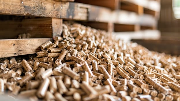 Explore the renewable energy landscape with this stock photo showcasing wood pellets, a clean and regenerative source of biofuel. Modern and eco-friendly, these pellets represent a sustainable solution for reducing carbon emissions and promoting a greener future.