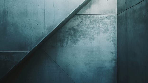 A painting showing a stairway going up a wall, creating a dynamic visual effect. The stairs are portrayed in a realistic style, emphasizing the sense of upward movement.