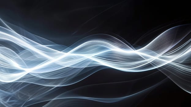 Immerse yourself in the mesmerizing dance of abstract light waves against a velvety black backdrop. Each undulating pulse creates a harmonious symphony of illumination, evoking a sense of wonder and intrigue. This captivating image invites you to explore the boundless creativity of light and shadow, where darkness becomes the canvas for radiant expression.