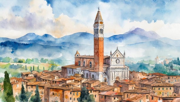 Siena's Secret Melody: A Watercolor Harmony