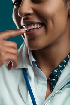 n her lab coat, her playful attitude towards dental care makes a usually mundane routine delightful