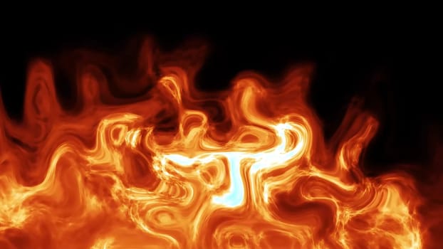 Digital Rendering Abstract Hot Fire Beautiful Background