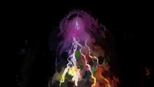 Digital Illustration High Energy Vibrant Beautiful Background
