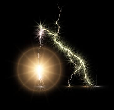 Digital Rendering Energetic Lights Electric Background