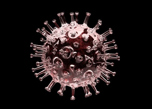 3D Rendering Corona Virus Covid-19 Pandemic Purple