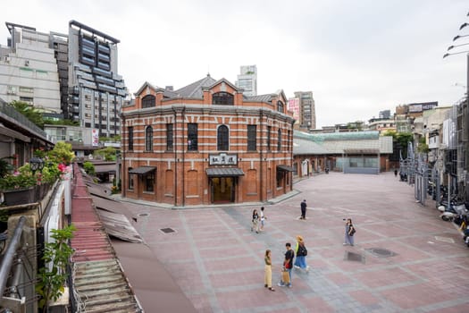 Taipei, Taiwan 13 September 2023: Red building old in Ximending district