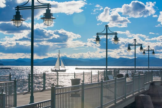 Burlington, Vermont. Lake Champlain.