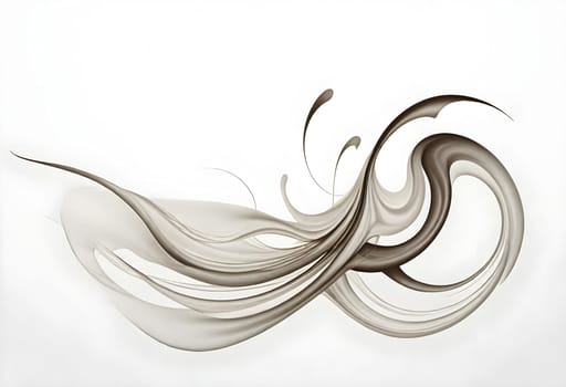 AI generated of a white background with a swirl of white and gray swirls