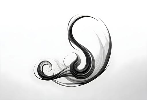 AI generated of a black and white image of a spiral design