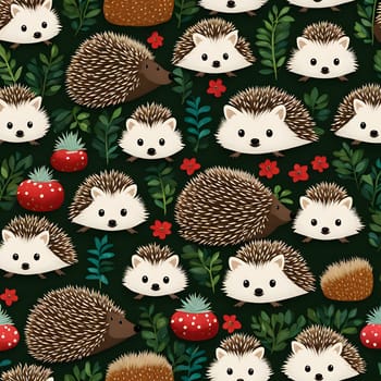 little cute hedgehogs with spikes, pointed noses and button eyes