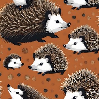 little cute hedgehogs with spikes, pointed noses and button eyes