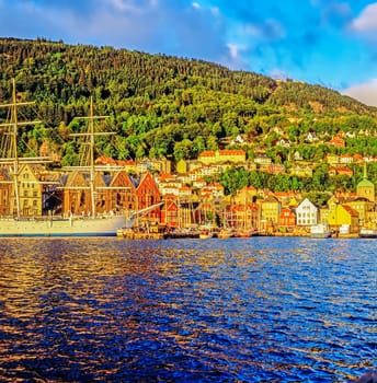 Sunset in Bergen, Norway