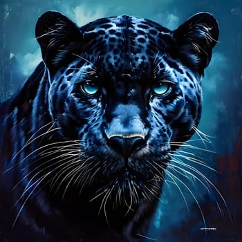 A black panther sneaks through the undergrowth looking for food