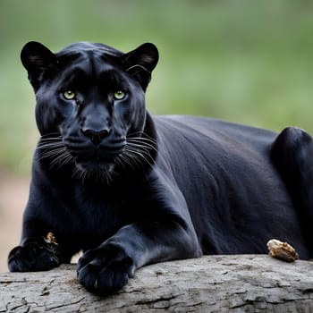 A black panther sneaks through the undergrowth looking for food