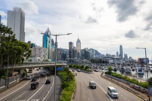 Hong Kong 26 June 2023: Hong Kong city traffic