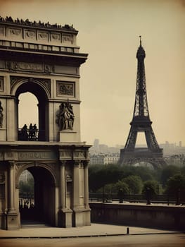 Vintage travel poster of Paris