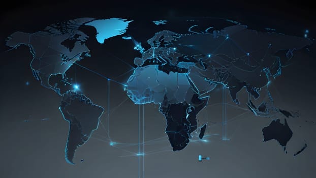 Concept of technological communication network around the world