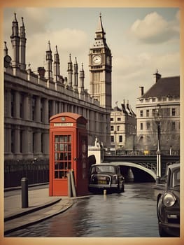 Vintage travel poster of London