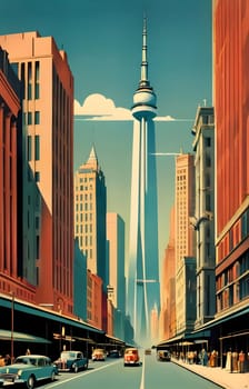 Vintage travel poster of Melbourne Australia