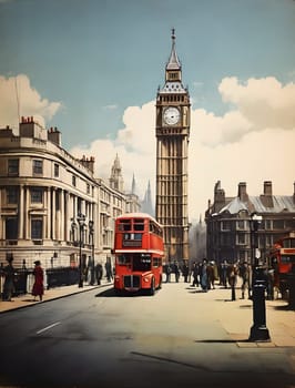 Vintage travel poster of London
