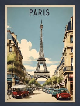 Vintage travel poster of Paris