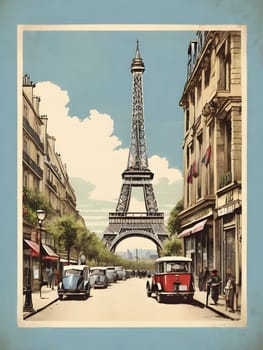 Vintage travel poster of Paris