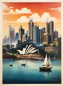 Vintage travel poster of Sydney