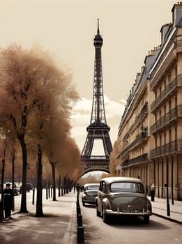 Vintage travel poster of Paris
