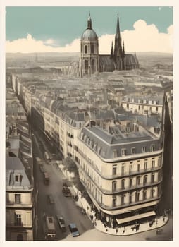 Vintage travel poster of Paris