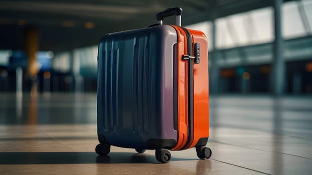 Travel luggage suitcase in the airport