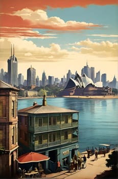 Vintage travel poster of Sydney