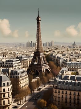 Vintage travel poster of Paris