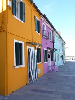 Burano, Italy October 11, 2019: Burano is an island in the Venetian Lagoon, northern Italy, near Torcello at the northern end of the lagoon