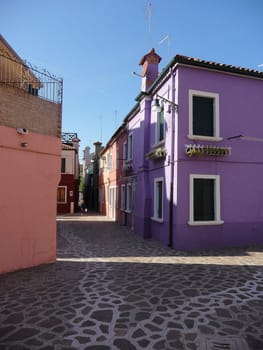 Burano, Italy October 11, 2019: Burano is an island in the Venetian Lagoon, northern Italy, near Torcello at the northern end of the lagoon