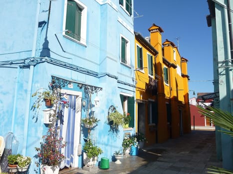 Burano, Italy October 11, 2019: Burano is an island in the Venetian Lagoon, northern Italy, near Torcello at the northern end of the lagoon