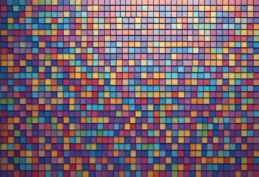 AI generated of a colorful wall background in the art gallery