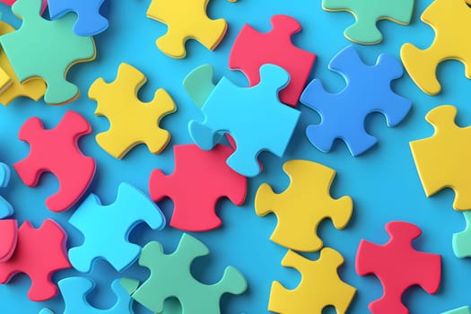 World autism awareness day, Images of children with autism holding their energy standing and looking at the colorful wall exploded in abundance, Flat design 3d style, Generative ai