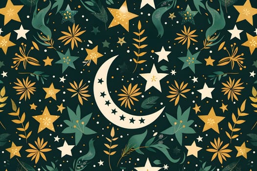 Happy Pakistan Day Celebrate Pattern Template, Flat Design, Generative Ai