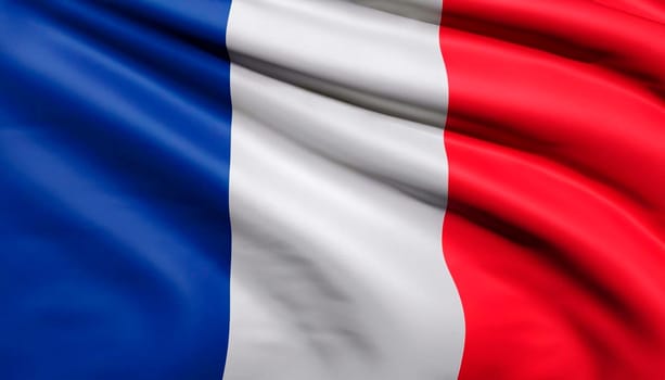 Waving national flag of France