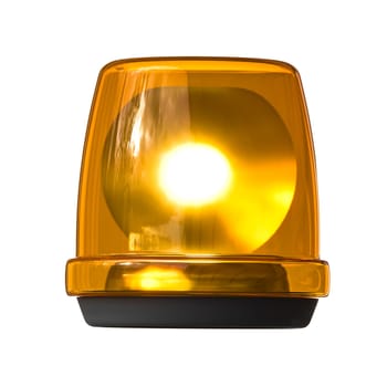 Emergency vehicle warning light isolated on white. 3d render
