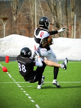 Russia, Volgodonsk - may 17, 2015: The game of rugby. Training matches in rugby