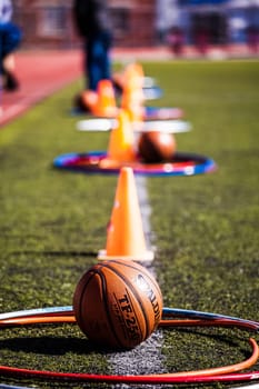 Russia, Volgodonsk - may 17, 2015 Basketball in the rings