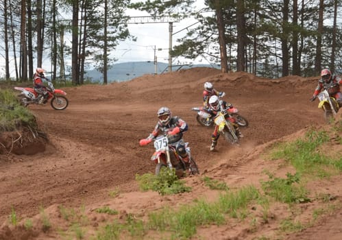 Russia, Volgodonsk - June 02, 2015 Motorcycle Racing Rally cross-country