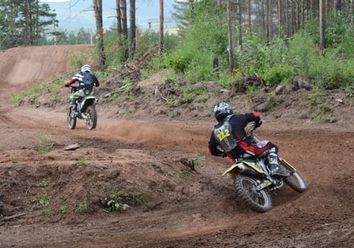 Russia, Volgodonsk - June 02, 2015 Motorcycle Racing Rally cross-country