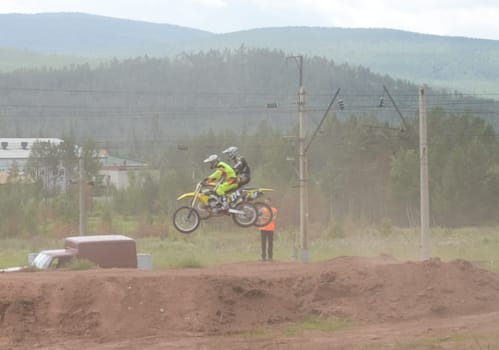 Russia, Volgodonsk - June 02, 2015 Motorcycle Racing Rally cross-country