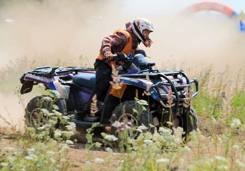 Russia, Volgodonsk - June 02, 2015 Racing ATV Rally cross-country