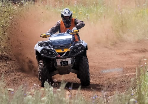 Russia, Volgodonsk - June 02, 2015 Racing ATV Rally cross-country
