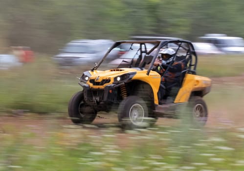 Russia, Volgodonsk - June 02, 2015 Racing ATV Rally cross-country